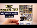 Tiny Coffee Bar DIY ☕ Easy Miniature Tutorial (1:12 Scale Realistic Setup)