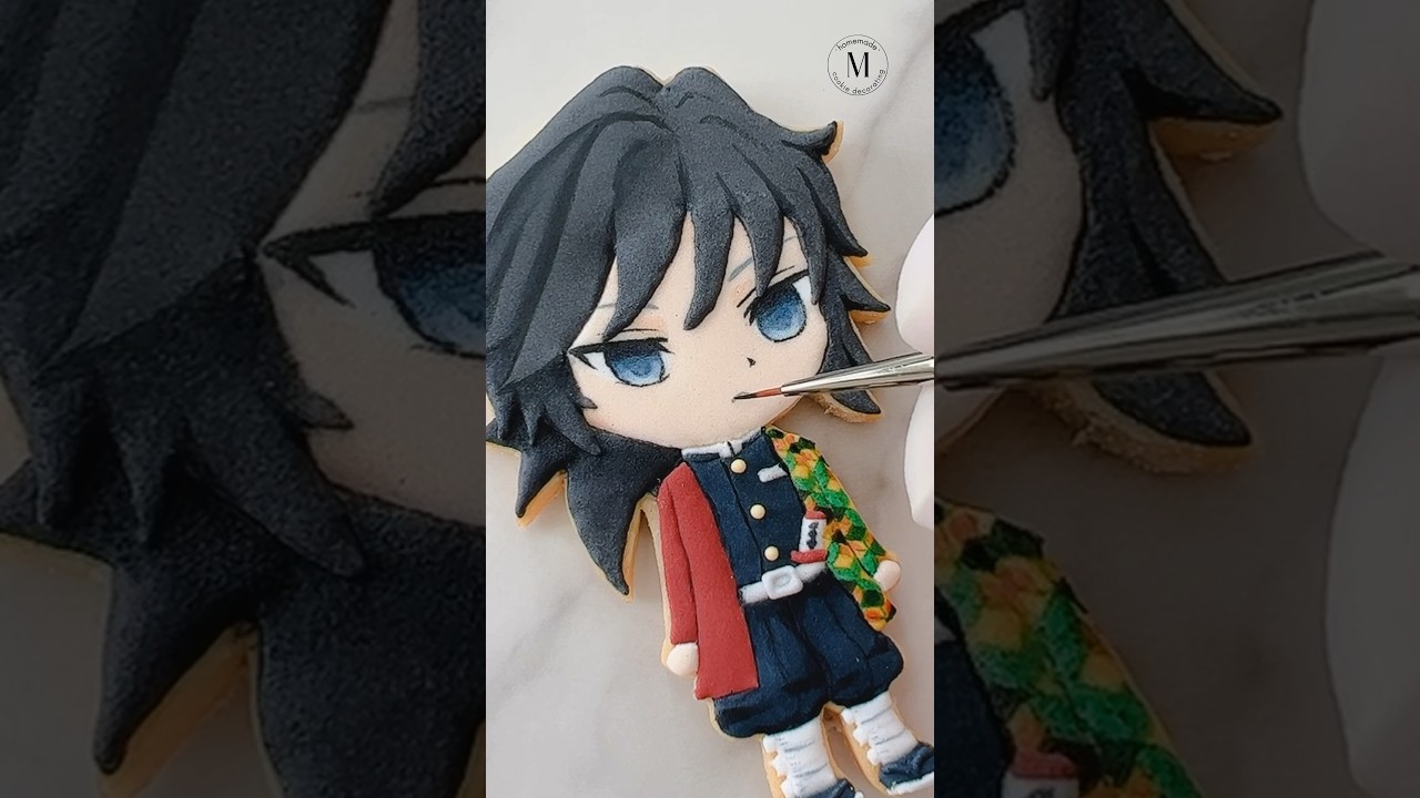 鬼滅の刃】冨岡義勇を食べられるアイシングクッキーにしてみた! Demon