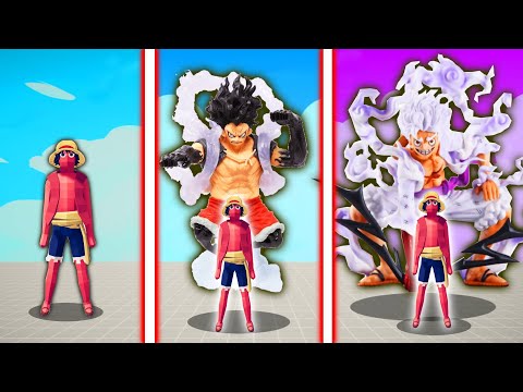 EVOLUTION OF LUFFY TRANSFORM SUN GOD NIKA ( ONE PIECE ) | TABS - Totally Accurate Battle Simulator