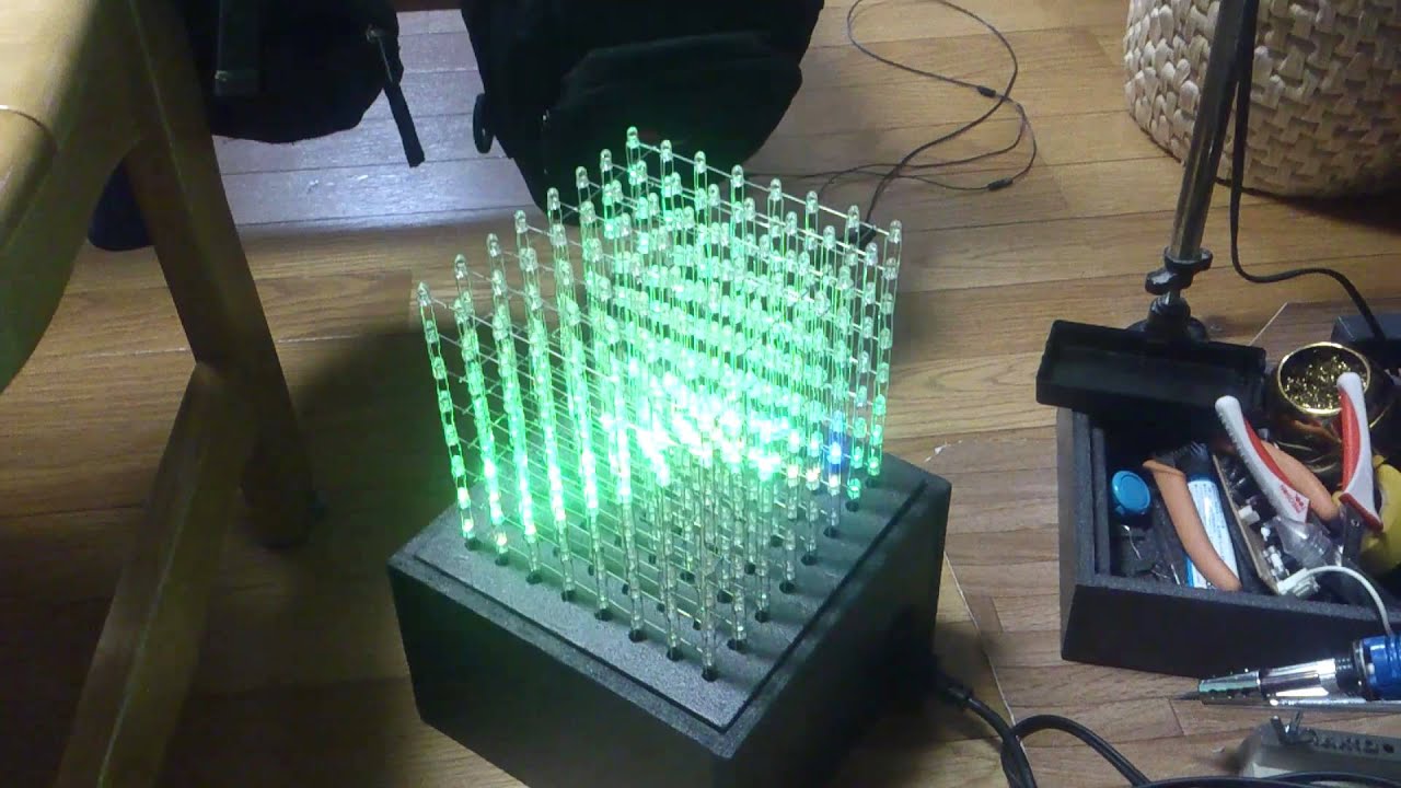 My 8x8x8 RGB LED cube COMPLETE! YouTube