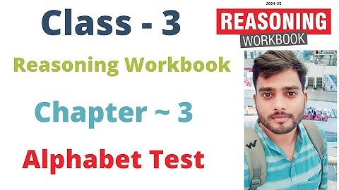 Class- 3 | Reasoning Olympiad Workbook |Chapter - 3 | Alphabet Test | | By - Sudhir Sir