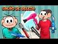 MÔNICA FINGE BRINCAR DE SALÃO DE BELEZA - TURMA DA MONICA - Pretend play hair salon toy beauty salon