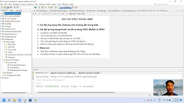 EXPIRED - Buổi 9 : SQL gateway (kết nối Mysql với Servlet bằng thao tác trên hệ thống)