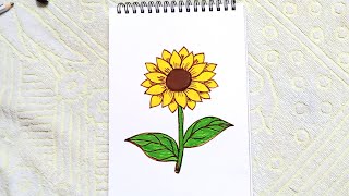 #drawing #sunflowerdrawing #flowers || sunflower drawing ||