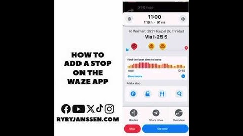 How to add a stop on the Waze app
