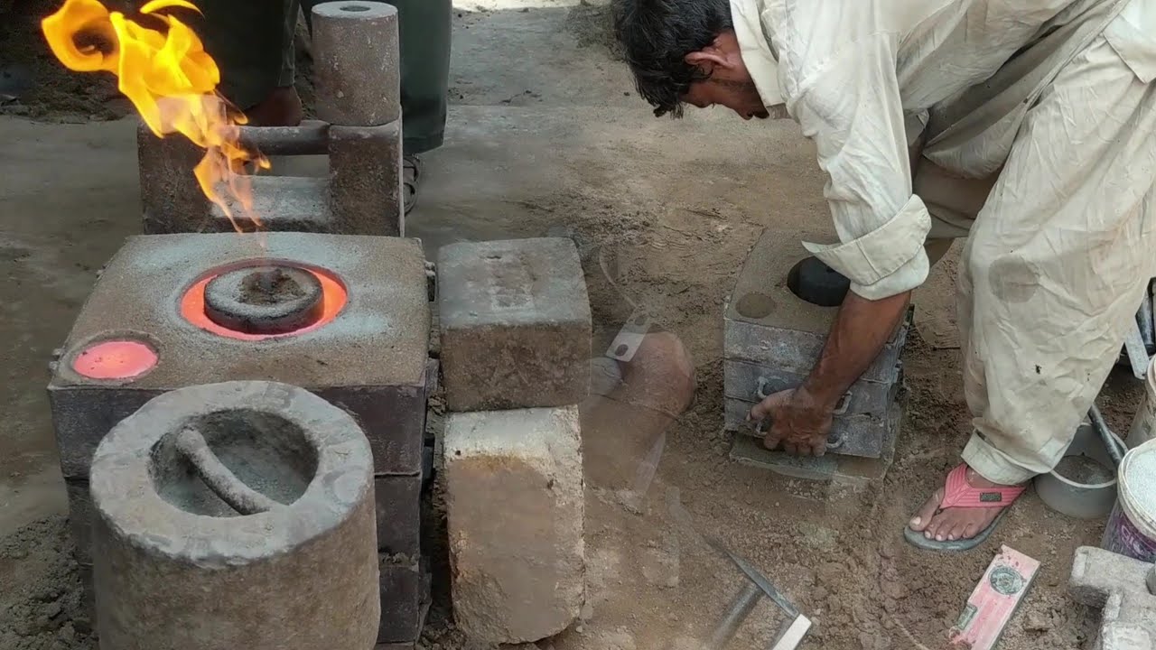 Custom metal casting process on underground next level skill YouTube