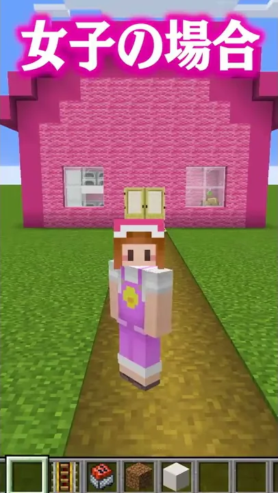 マイクラちろぴの 男子と女子が作るドア