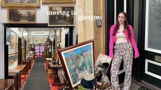 moving in glasgow | antique shopping, getting organised & rugs