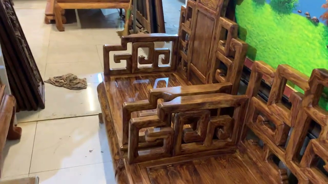 Bộ ghế Sơn thủy 10 món go sưa đỏ giá 350 triệu co bớt gọi cho em 0976856159