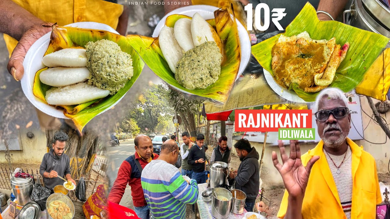 RAJNIKANT Idliwala In India | The Only Road Side Thickest Coconut Chutney | 10₹ @IndianFoodStories1 