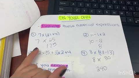 5th grade : Lesson 3 Evaluating Numerical Expressions