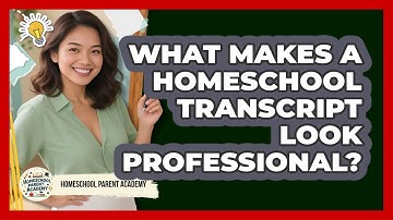 What Makes A Homeschool Transcript Look Professional? - Homeschool Parent Academy