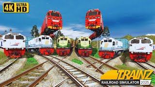 AMAZING! Flying Train Crossing Zig Zag Railroad Tracks — Flying Train Simulator 2019 Challenge