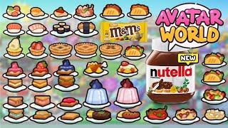 AVATAR WORLD FOOD RECIPES 😋 ALL FOOD IN AVATAR WORLD