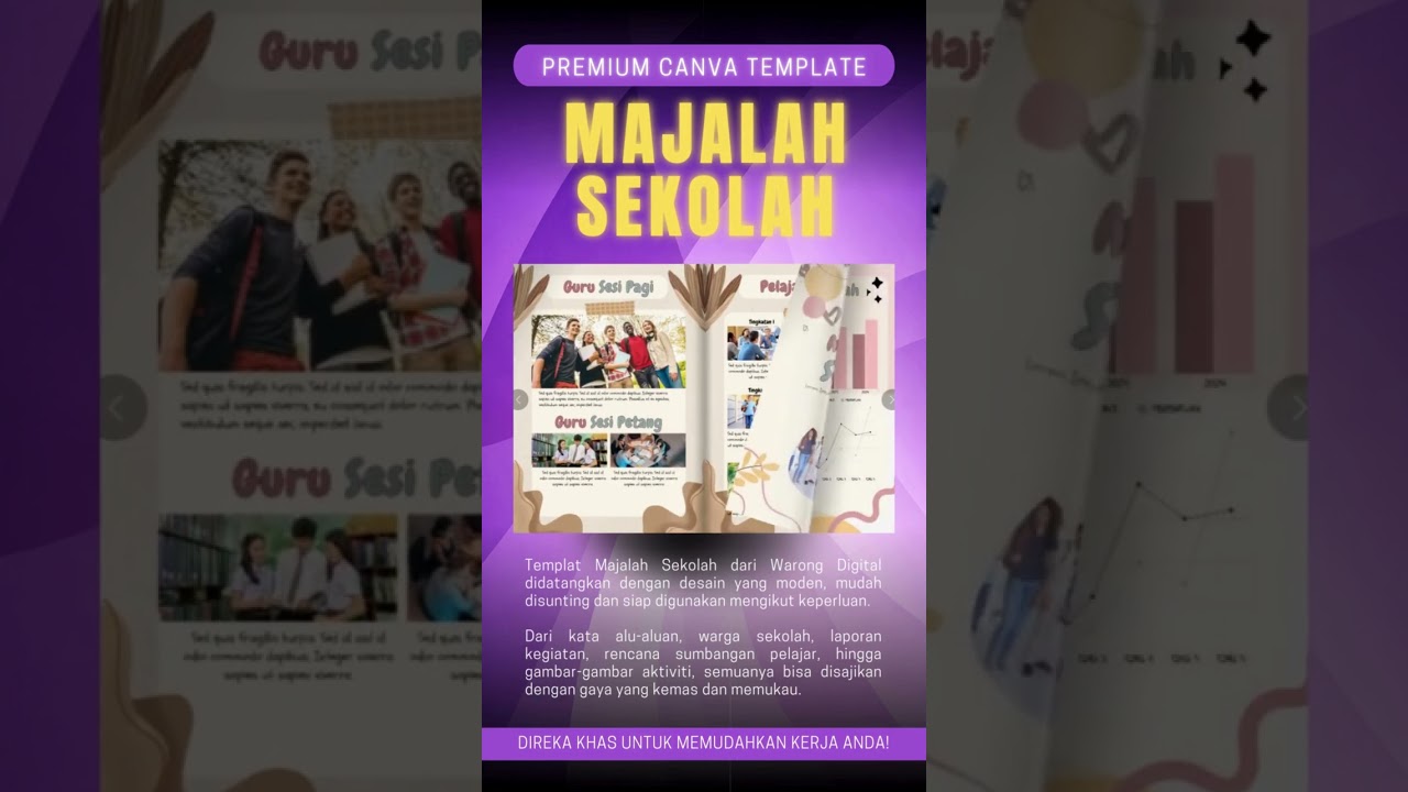 Canva Template - Majalah Sekolah dengan Susun-Atur Cantik MS005