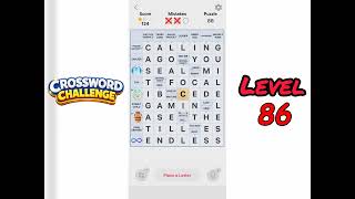 Crossword Challenge Level 86 Walkthrough
