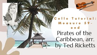Cello (played on viola): Pirates of the Caribbean Medley  - Performance & Tutorial - Measure 59-end