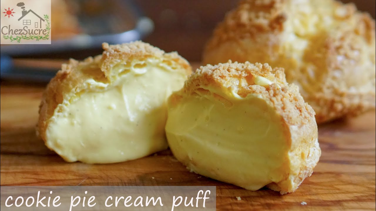 ⁣クッキー＆パイのシュークリーム レシピ/Cookie Pie Cream Puff Recipe