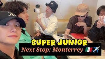 Super Junior at Mexico Airport Before Heading to Their Next Stop, Monterrey ✈️