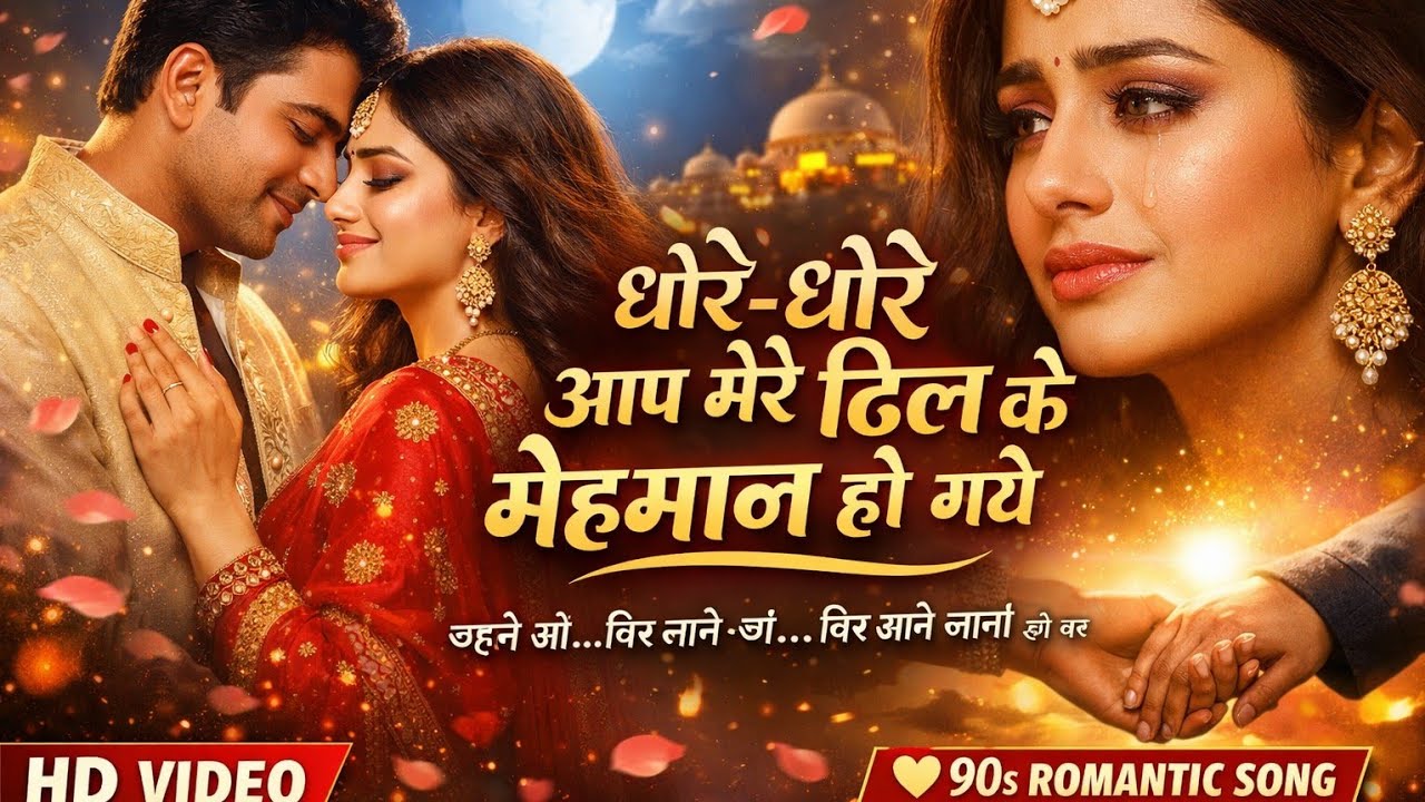 धीरे-धीरे आप मेरे दिल के मेहमान हो गए ❤️ | 90s Romantic Love Song | New Hindi Love Song 2026