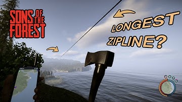 Sons of the Forest: Longest Zipline System (Tutorial Link In Description)