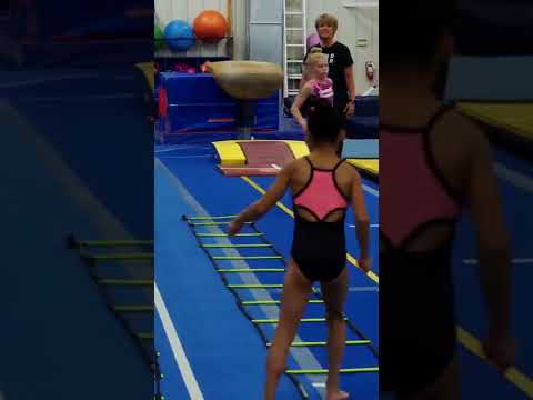 Plyometric Ladder Drills for Vault - Mary Lee Tracy #shorts