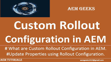 AEM Tutorial #63 | Rollout Config #2 | Custom Rollout Configurations in aem