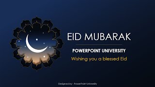 Create beautiful Eid Greeting slide in PowerPoint | Free Download | Ramadan Greetings