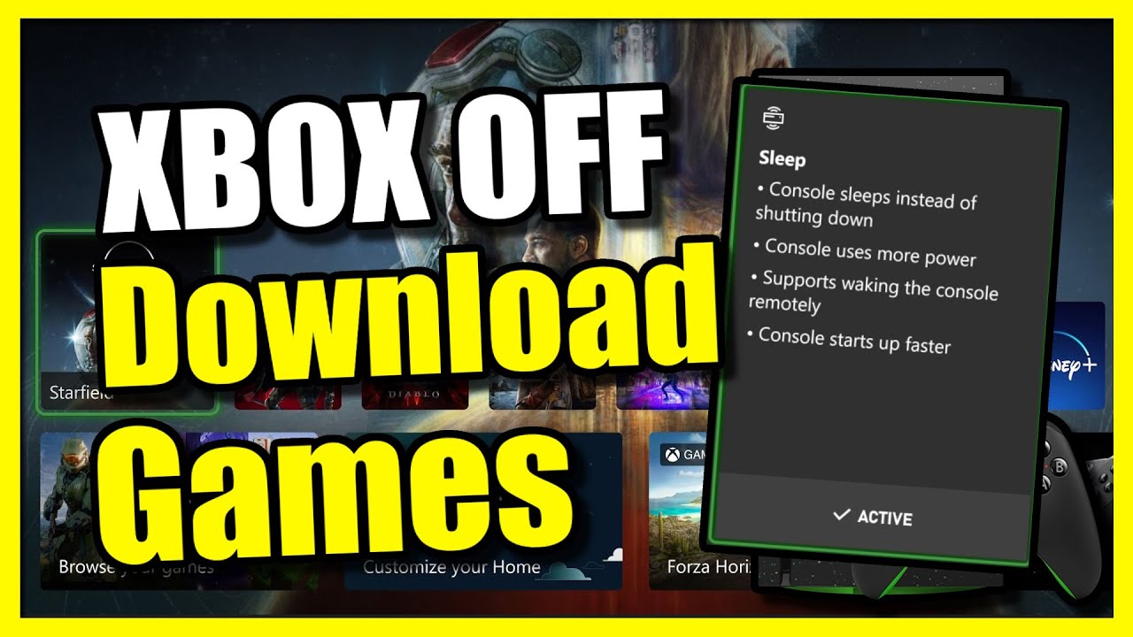 How to Download &amp; Update Games while Xbox is Turned OFF (Sleep Power ...