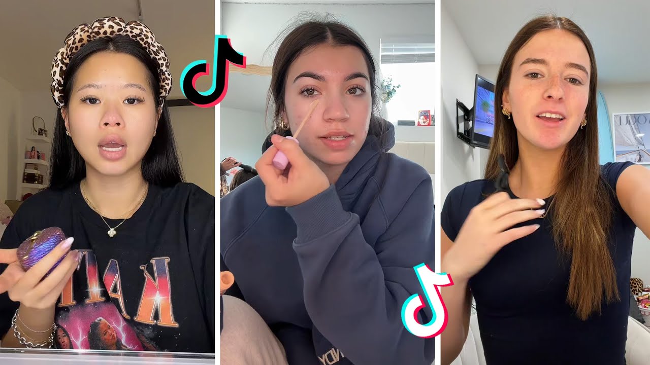 Makeup Tutorial Tiktok Compilation - GRWM  ( Get Ready With Me ) ❤️(Skincare, Makeup, Outfits) 1865