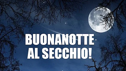 Per quale motivo si dice buonanotte al secchio?