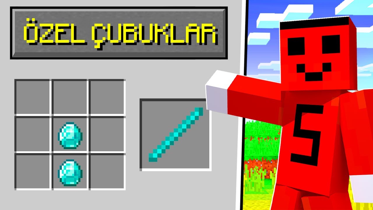 ÖZEL ÇUBUKLARIM VAR !! - Minecraft