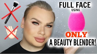 FULL FACE OF MAKEUP USING ONLY BEAUTY BLENDERS screenshot 4