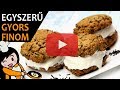 Csokis Zabkeksz Szendvics Joghurt Fagyival - Recept Videók