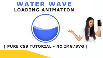 Pure css water wave Loading animation - css wave effect. #html #css