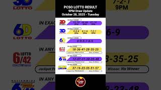 Pcso 2d 3d 6d 642 649 658 Lotto Results Today 9pm Draw Of October 28 2025 lottoresultstoday