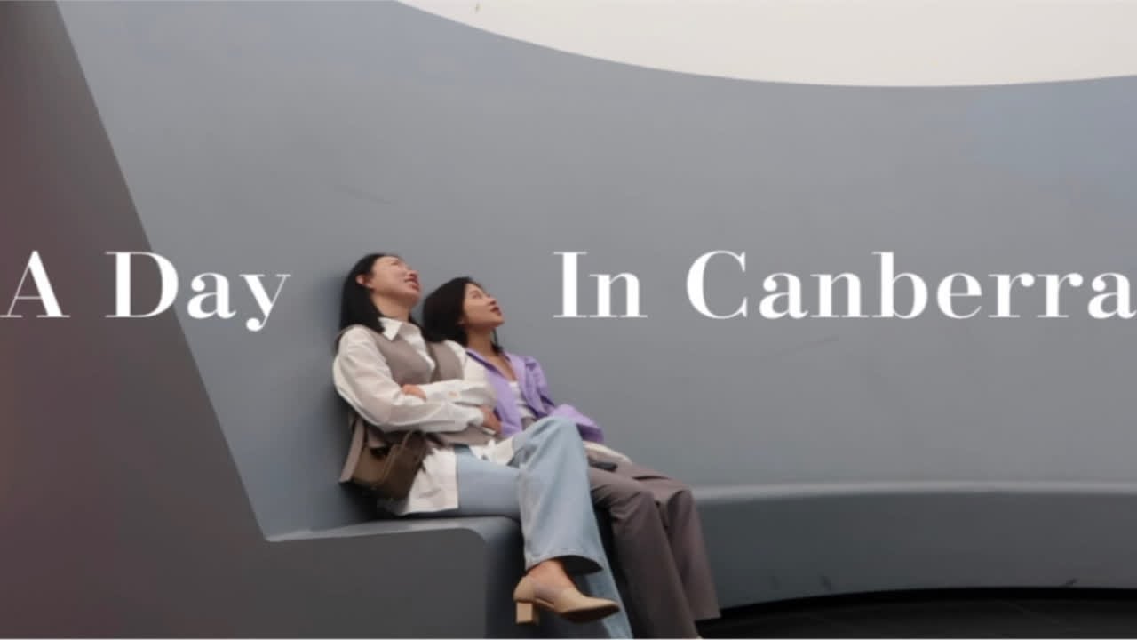 Travel in Canberra｜堪培拉一日游 brunch 逛美术展 看日落 “within without”粉色世界