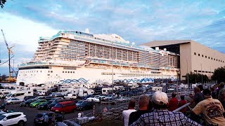 Big ship launch: Float out of cruise ship AIDAnova at Meyer Werft shipyard