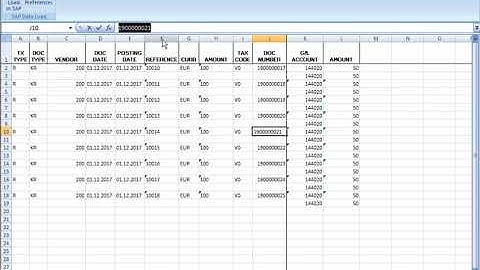 Vendor Invoice Mass Load in SAP using Excel