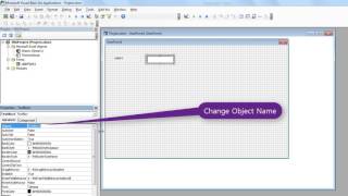 Add text box and lable then Change Object Name and Caption