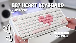 Yunzii B87 Heart Keyboard | Cocoa Cream V2 Switch | Unboxing