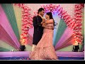 Beautiful bride and groom dance in sangeet |