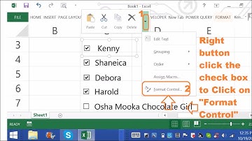 Microsoft Excel Check box creation with interactive mega formula