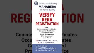 Verify #Maharera registration projects given Rera registration on fraudulent, fabricated documents