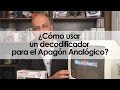 ¿Cómo usar un decodificador para el Apagón Analógico?