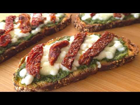 Mozzarella Sunblush Tomato And Pesto Toasted Flatbread