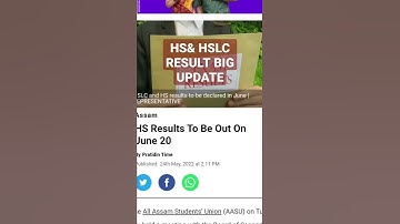HS & HSLC 2021-22 result big update || #ahsec #hslc #aasu #alimsir #shortvideo