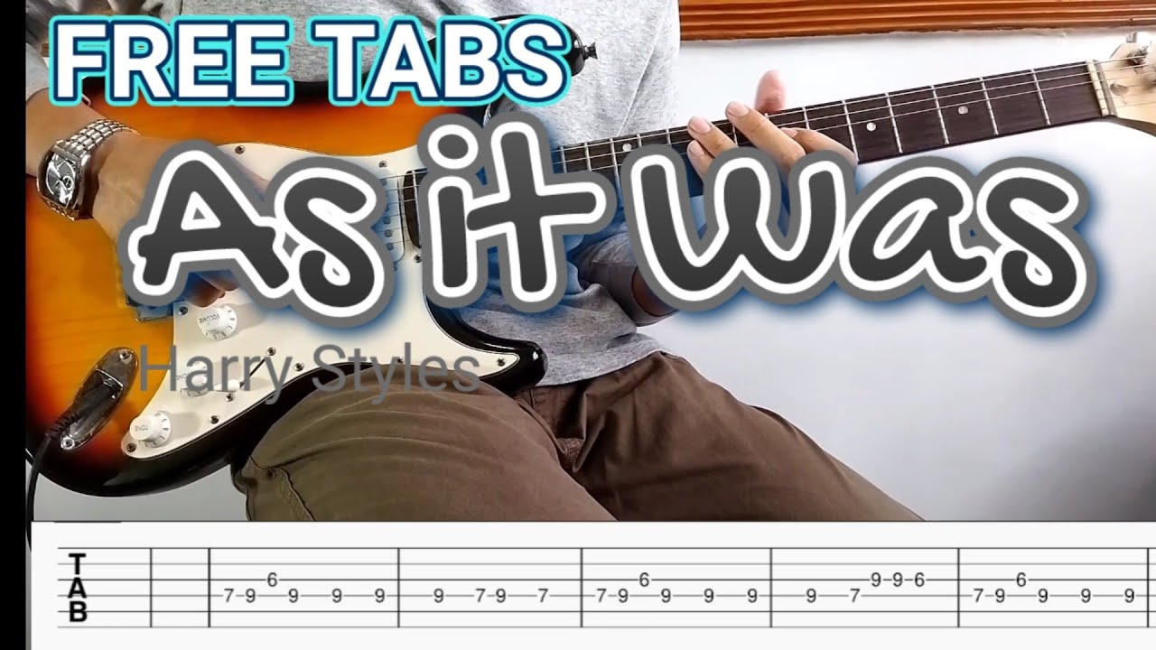 FREE TABS As It Was by Harry Styles ( Electric guitar cover) YouTube
