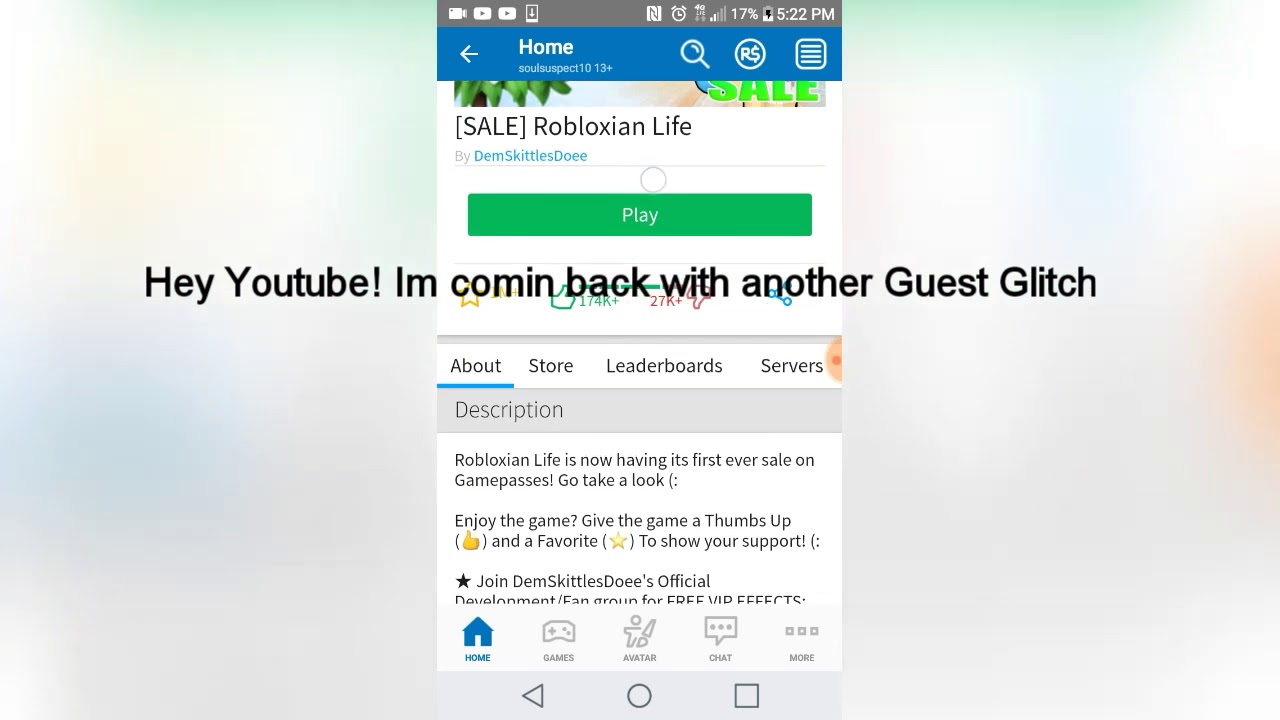 Play As Guest Roblox 2018 Youtube