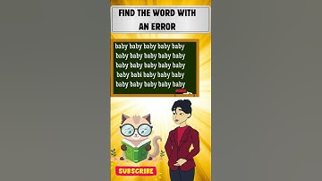 🧠🕵️‍♂️Uncover Word Mysteries: Spot the Spelling Blunder! #BrainTeaser #Quiz #Puzzle